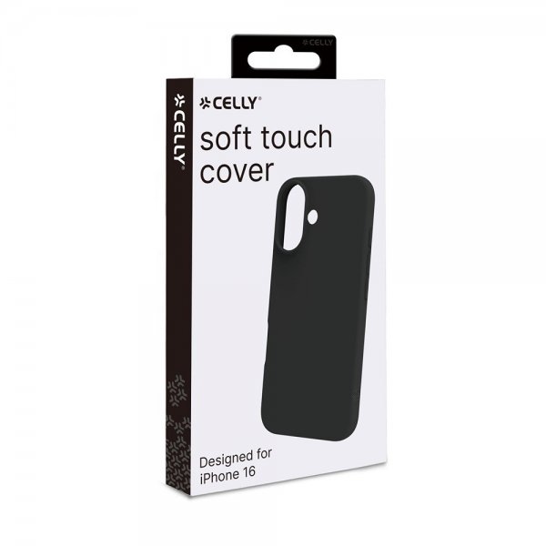 Celly iPhone 16 Deksel CROMO Svart