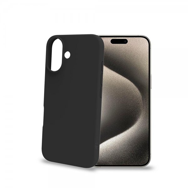Celly iPhone 16 Deksel CROMO Svart