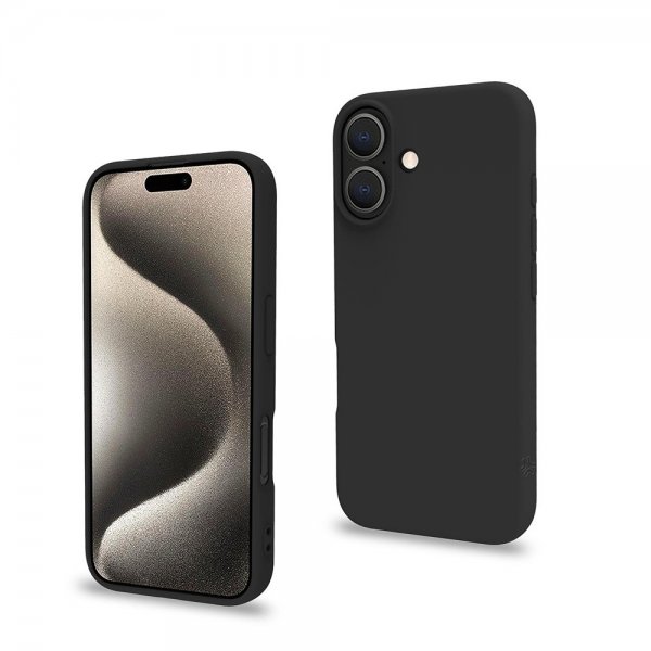 Celly iPhone 16 Deksel CROMO Svart