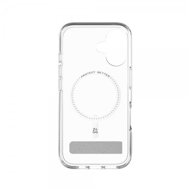 Zagg iPhone 16 Deksel Crystal Palace Snap Kickstand Transparent