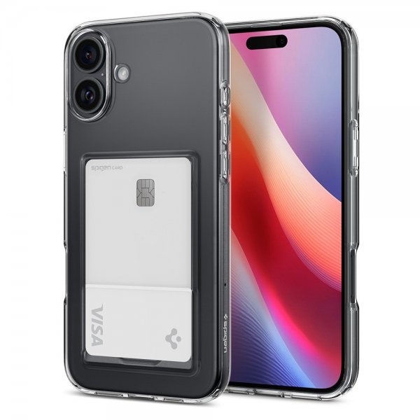 Spigen iPhone 16 Deksel Crystal Slot Crystal Clear