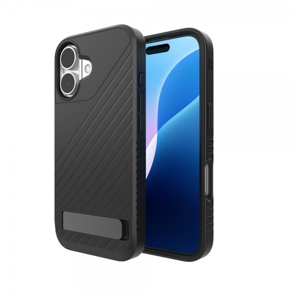 Zagg iPhone 16 Deksel Denali Snap Kickstand Svart