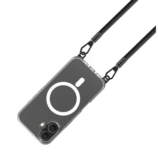 Celly iPhone 16 Deksel Freedom Necklace MagSafe Transparent