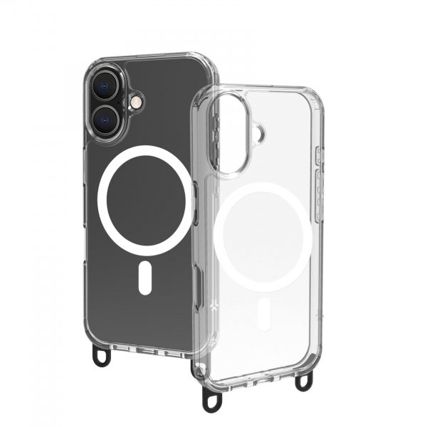 Celly iPhone 16 Deksel Freedom Necklace MagSafe Transparent