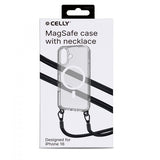 Celly iPhone 16 Deksel Freedom Necklace MagSafe Transparent