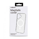 Celly iPhone 16 Deksel GELSKINMAG MagSafe Klar Hvit