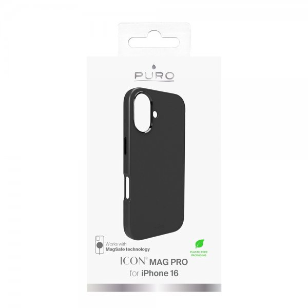 Puro iPhone 16 Deksel ICON Mag Pro Svart