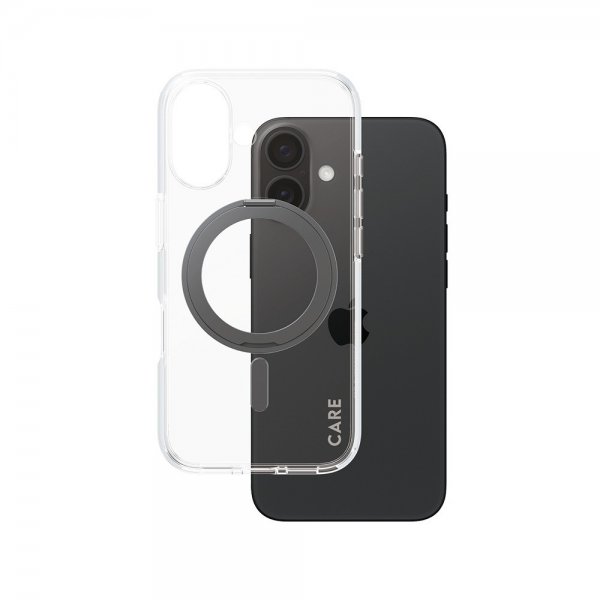 CARE by PanzerGlass iPhone 16 Deksel Kickstand MagSafe Svart