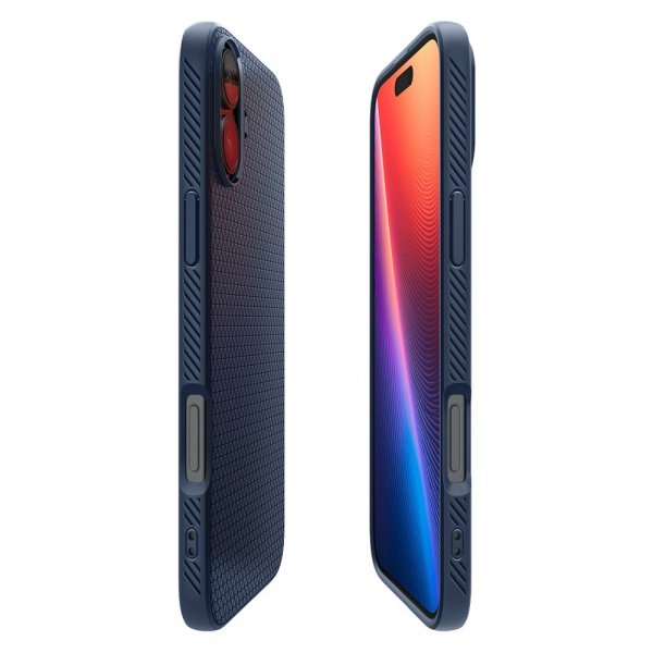 Spigen iPhone 16 Deksel Liquid Air Navy Blue