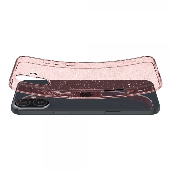 Spigen iPhone 16 Deksel Liquid Crystal Glitter Rose Quartz
