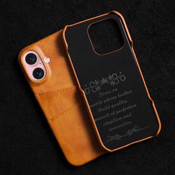 iPhone 16 Deksel med To Kortlommer Svart
