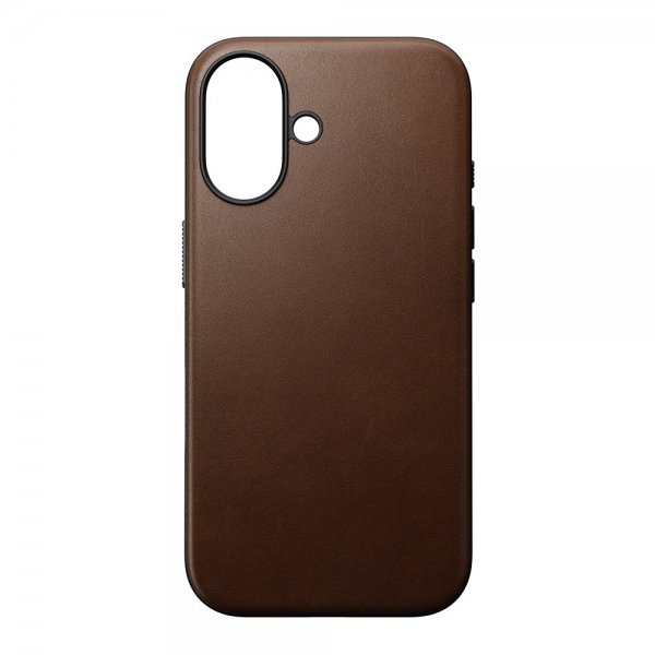 Nomad iPhone 16 Deksel Modern Leather Case Brun