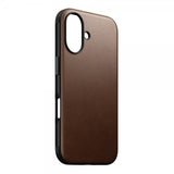 Nomad iPhone 16 Deksel Modern Leather Case Brun