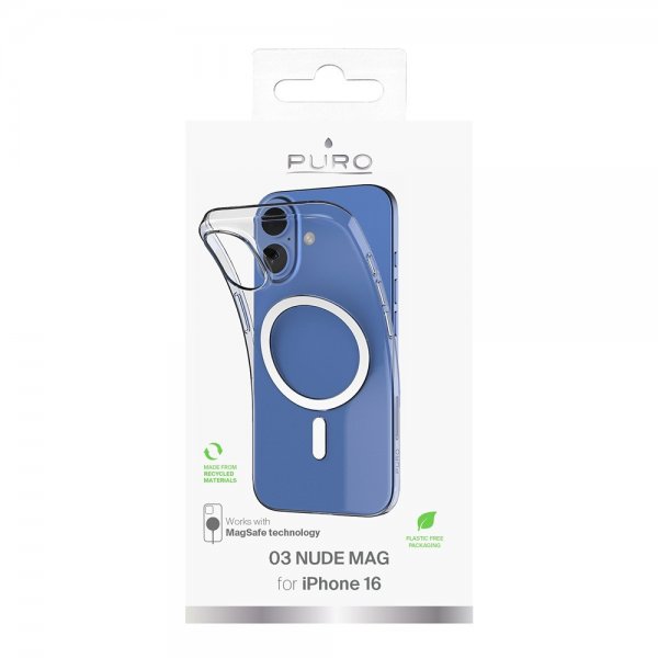 Puro iPhone 16 Deksel Nude Mag Transparent
