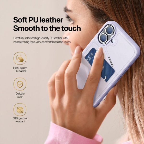 Dux Ducis iPhone 16 Deksel Rafi II Series MagSafe Lilla