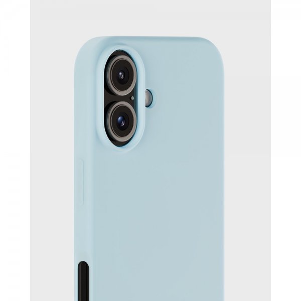 holdit iPhone 16 Deksel Silikon Mineral Blue