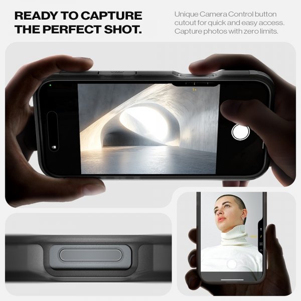 Spigen iPhone 16 Deksel Tough Armor MagFit Frost Black