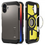 Spigen iPhone 16 Deksel Tough Armor MagFit Gunmetal