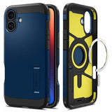 Spigen iPhone 16 Deksel Tough Armor MagFit Navy Blue