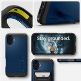Spigen iPhone 16 Deksel Tough Armor MagFit Navy Blue