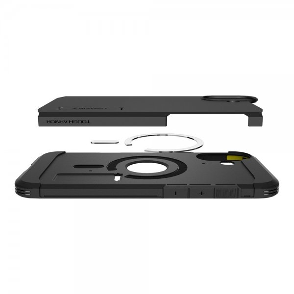 Spigen iPhone 16 Deksel Tough Armor MagFit Svart