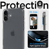Spigen iPhone 16 Deksel Ultra Hybrid Frost Clear