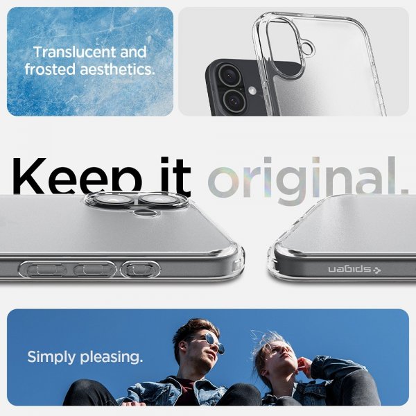 Spigen iPhone 16 Deksel Ultra Hybrid Frost Clear