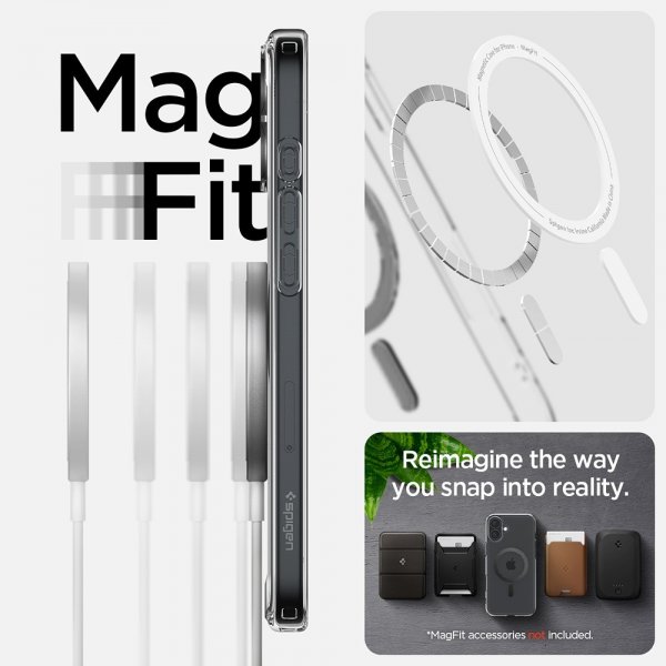 Spigen iPhone 16 Deksel Ultra Hybrid MagFit Carbon Fiber