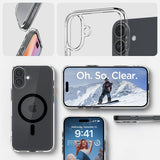 Spigen iPhone 16 Deksel Ultra Hybrid MagFit Svart