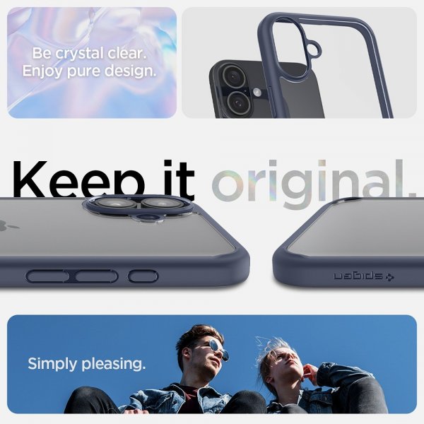 Spigen iPhone 16 Deksel Ultra Hybrid Navy Blue