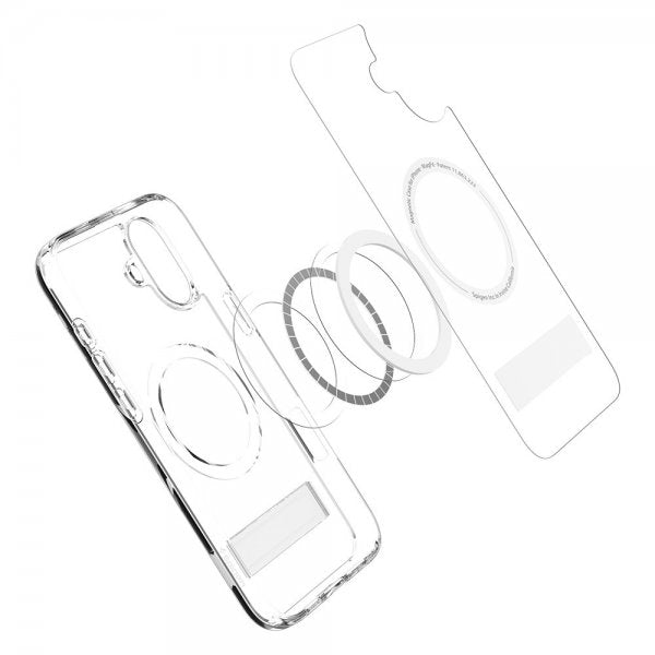 Spigen iPhone 16 Deksel Ultra Hybrid S MagFit Crystal Clear