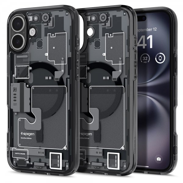 Spigen iPhone 16 Deksel Ultra Hybrid Zero One MagFit Svart