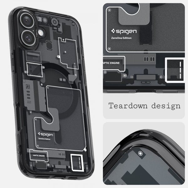 Spigen iPhone 16 Deksel Ultra Hybrid Zero One MagFit Svart