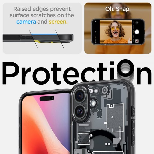 Spigen iPhone 16 Deksel Ultra Hybrid Zero One MagFit Svart
