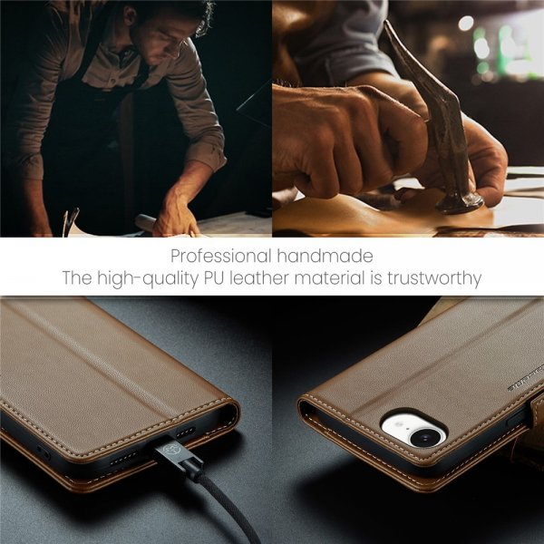 CaseMe iPhone 16e/17e Etui 023 Series Brun