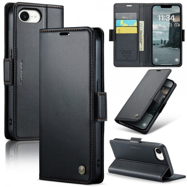 CaseMe iPhone 16e/17e Etui 023 Series Svart