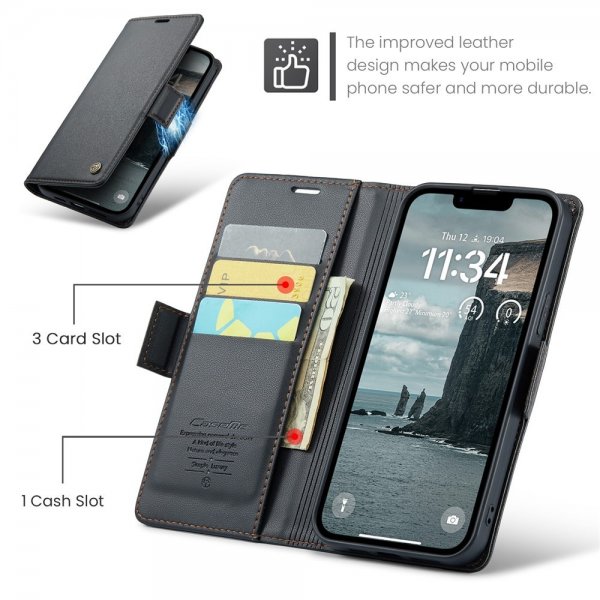 CaseMe iPhone 16e/17e Etui 023 Series Svart