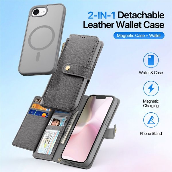 Dux Ducis iPhone 16e/17e Etui 2-in-1 Lawa Series MagSafe Grå