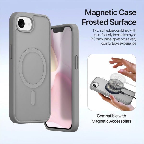 Dux Ducis iPhone 16e/17e Etui 2-in-1 Lawa Series MagSafe Grå