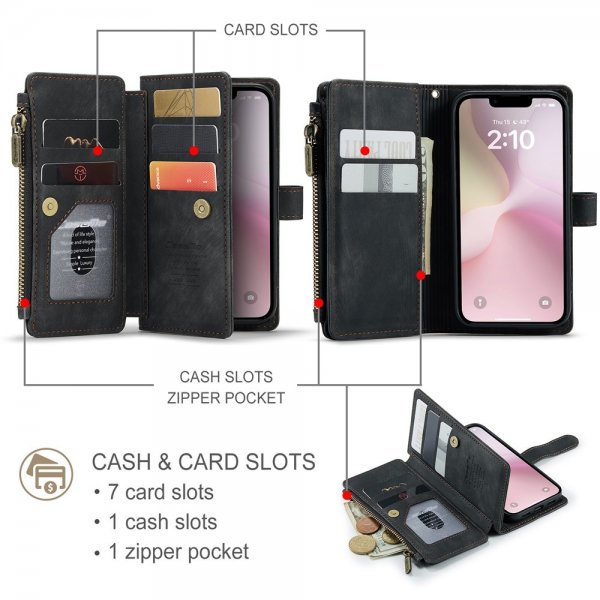 CaseMe iPhone 16e/17e Etui C30 Series Svart