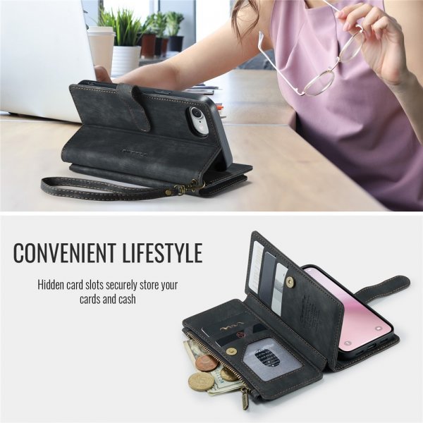 CaseMe iPhone 16e/17e Etui C30 Series Svart