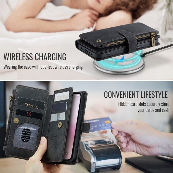 CaseMe iPhone 16e/17e Etui C30 Series Svart