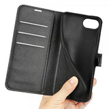 iPhone 16e/17e Etui Litchi Svart