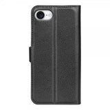 iPhone 16e/17e Etui Litchi Svart