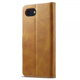 Lc.Imeeke iPhone 16e/17e Etui med Kortlomme stativfunksjon Lysebrun