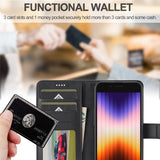 Lc.Imeeke iPhone 16e/17e Etui med Kortlomme stativfunksjon Svart