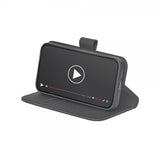 Puro iPhone 16e/17e Etui Wallet Stand Svart