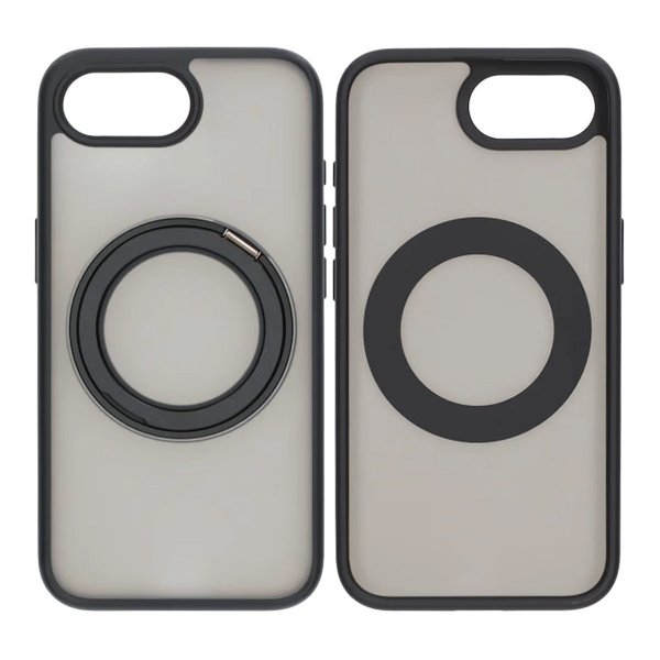 iPhone 16e/17e Deksel Roterbart Stativ Svart