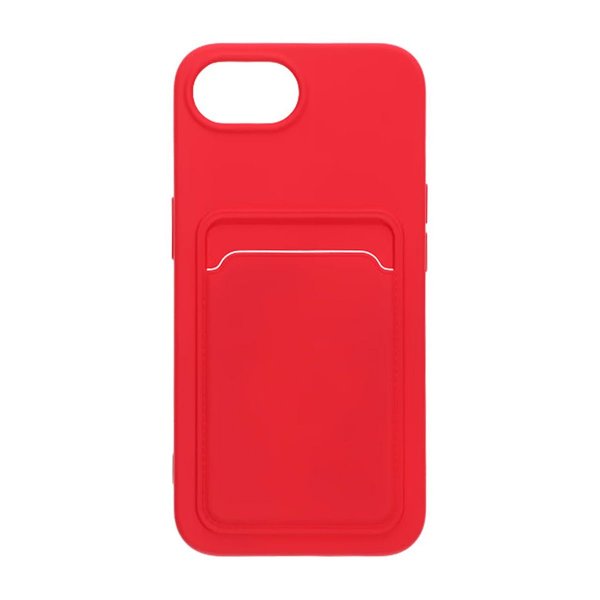 iPhone 16e/17e Deksel Kortholder Rød