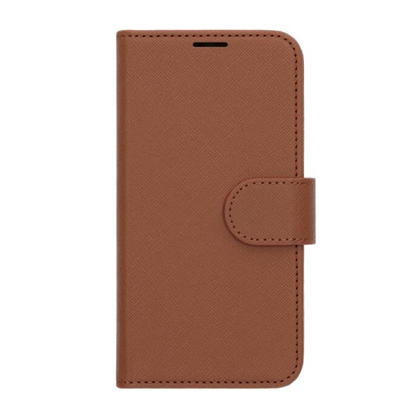 iPhone 16e/17e Etui med Kortlomme stativfunksjon Brun